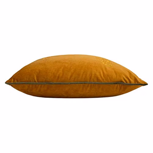 Furn Forest Fauna Embroidered Woodland Fox Velvet Cushion in Orange and Gold, W/D/H: 50 x 50 x 50 cm – 2