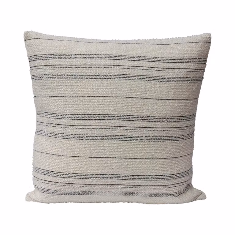 Dome Deco IRIS Multicolour and White Striped Square Cushion, 50 x 50 cm