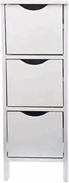 FORGEVIO White Wooden 3-Drawer Freestanding Storage Cabinet