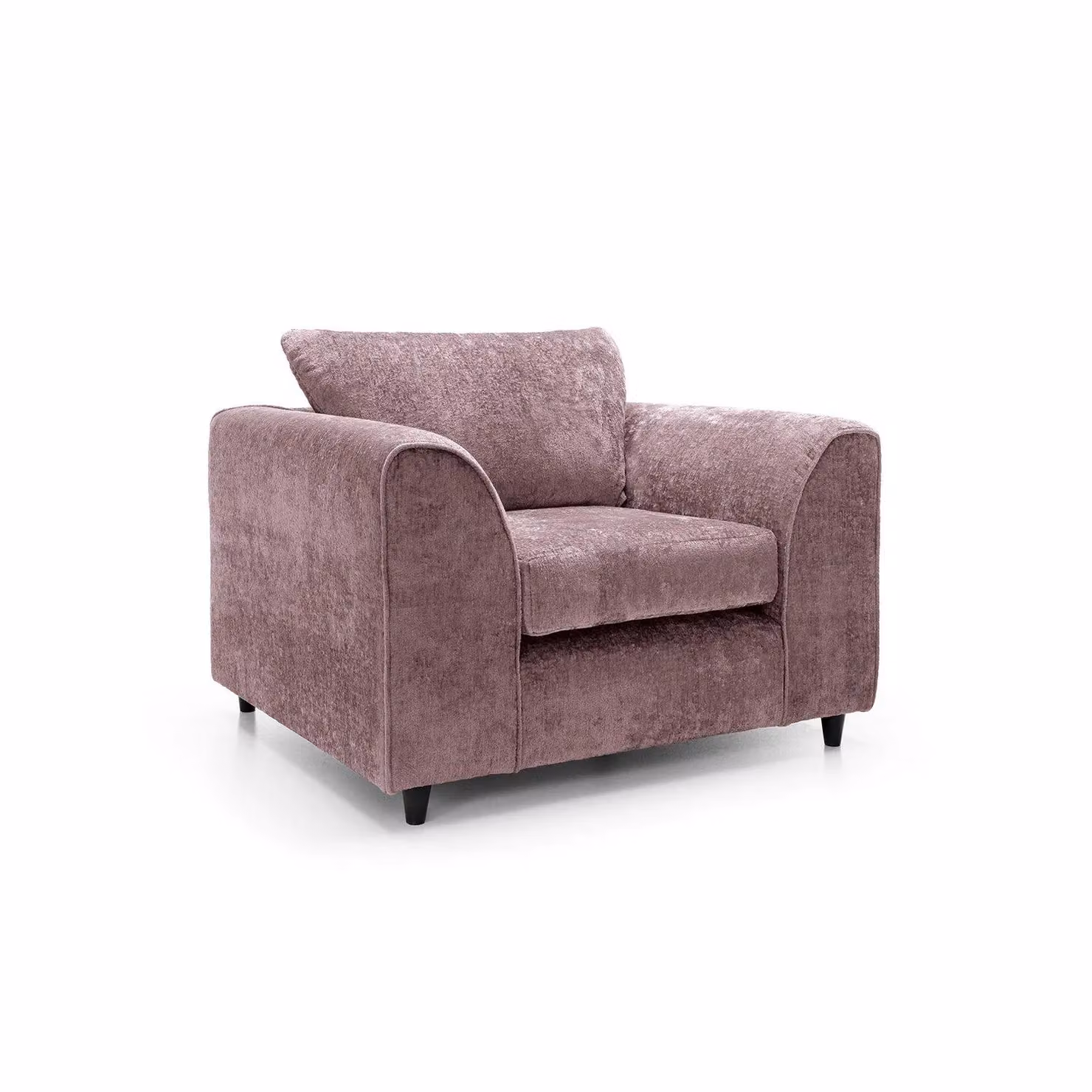 Abakus Direct Harriet Pink Crushed Chenille Armchair with Ottoman – 2