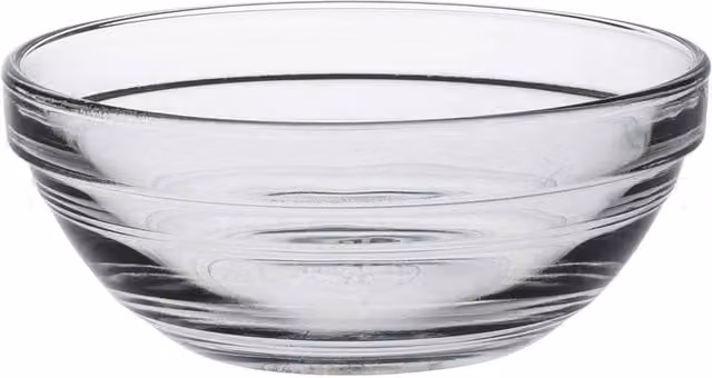 Duralex Lys Clear Glass Serving and Mixing Bowl, Diameter: 10.5 cm