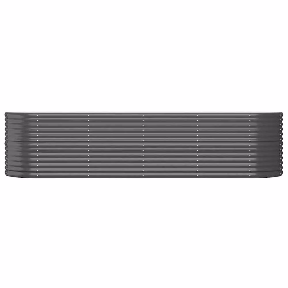 Berkfield Home Garden Powder-coated Steel Raised Bed in Anthracite, W: 296 cm, D: 80 cm, H: 68 cm – 3