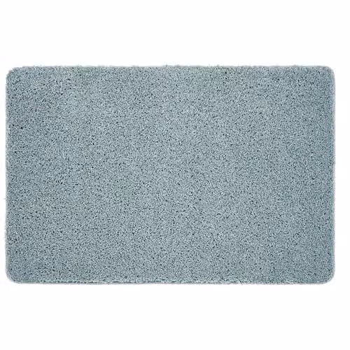 My Mat Blue Rectangular Non-Slip Washable Shaggy Pile Rug, W: 100 cm, D: 150 cm