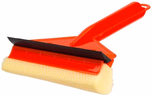Bedsland Small Compact Window Squeegee for Glass and Mirrors, Red – 1