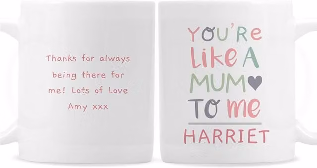 Personalised Memento Company Women's Personalised You're Like a Mum to Me Ceramic Mug in White