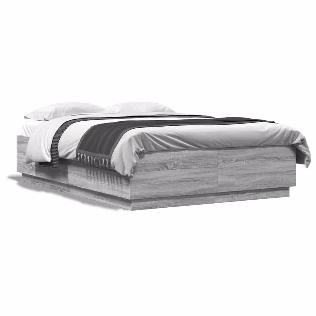 Berkfield Home King Size Bed Frame in Grey Sonoma, W: 150 cm, D: 200 cm – 2