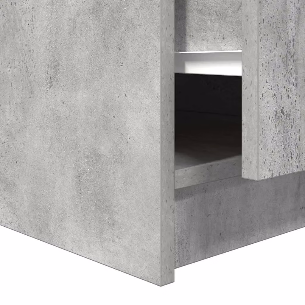 Berkfield Home Coffee Table with Drawers in Concrete Grey, W/D/H: 100 x 100 x 40 cm – 2
