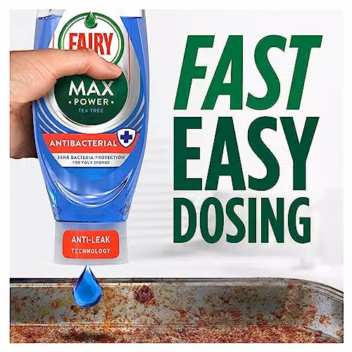 Fairy Max Power Antibacterial Washing Up Liquid Blue 730ml – 2