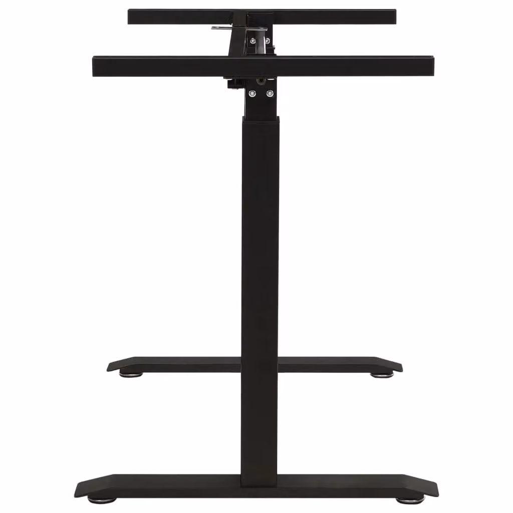 Berkfield Home Manual Height Adjustable Standing Desk Frame with Hand Crank, Black, W/D/H: 102 x 71 x 70 cm – 2