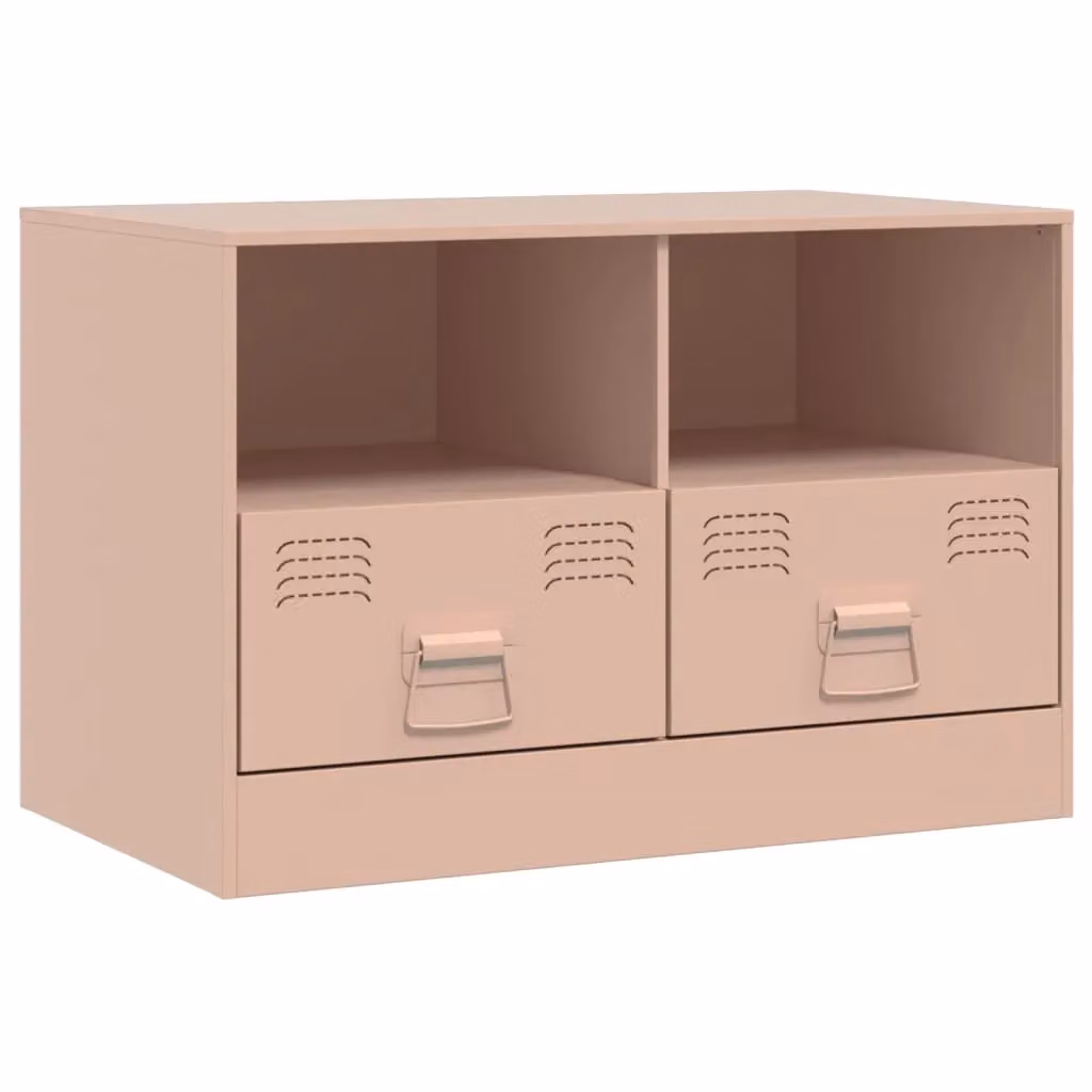 Berkfield Home Pink Industrial Metal TV Cabinet W/D/H: 67 x 39 x 44 cm – 2