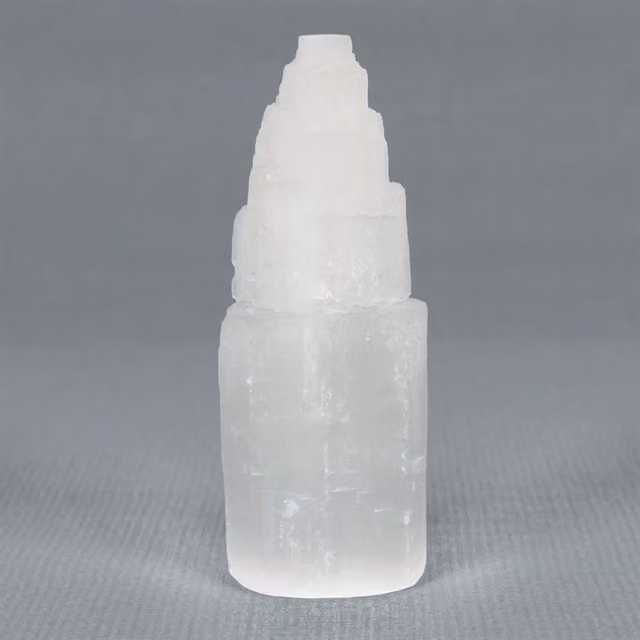KDMK White Selenite Natural Mountain Crystal Stone