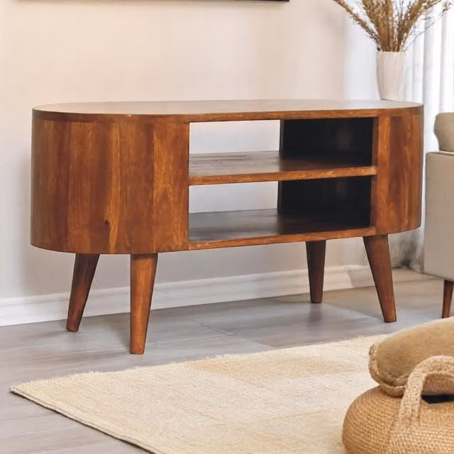 Artisan Furniture Modern Mango Wood Media Unit in Brown