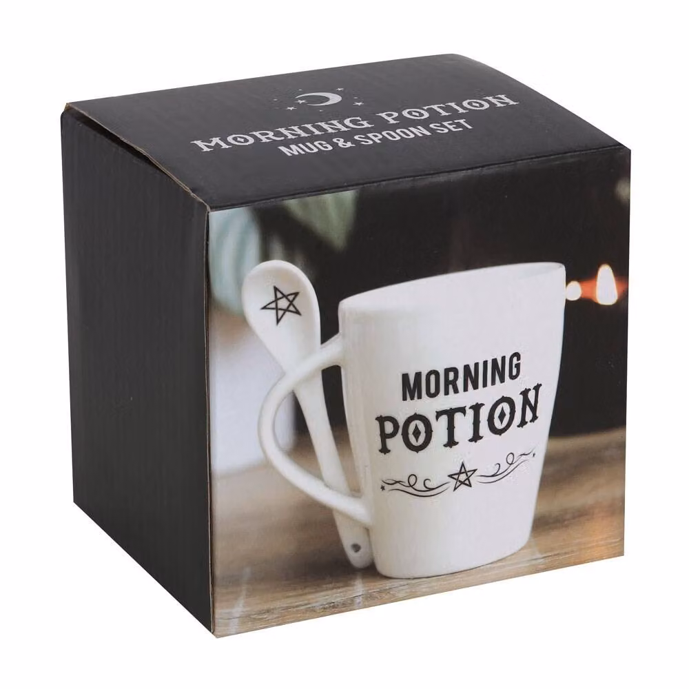Something Different Morning Potion Ceramic Mug Set in White – 2