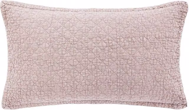Bedeck of Belfast Stonewashed Cotton Standard Pillowcases, Pair, Pink – 1