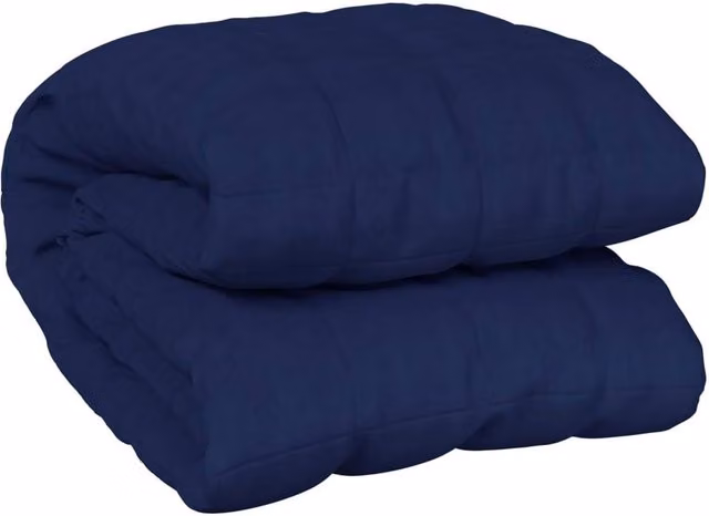 Berkfield Home Weighted Blanket in Navy Blue, 200 x 220 cm, 13 kg – 1