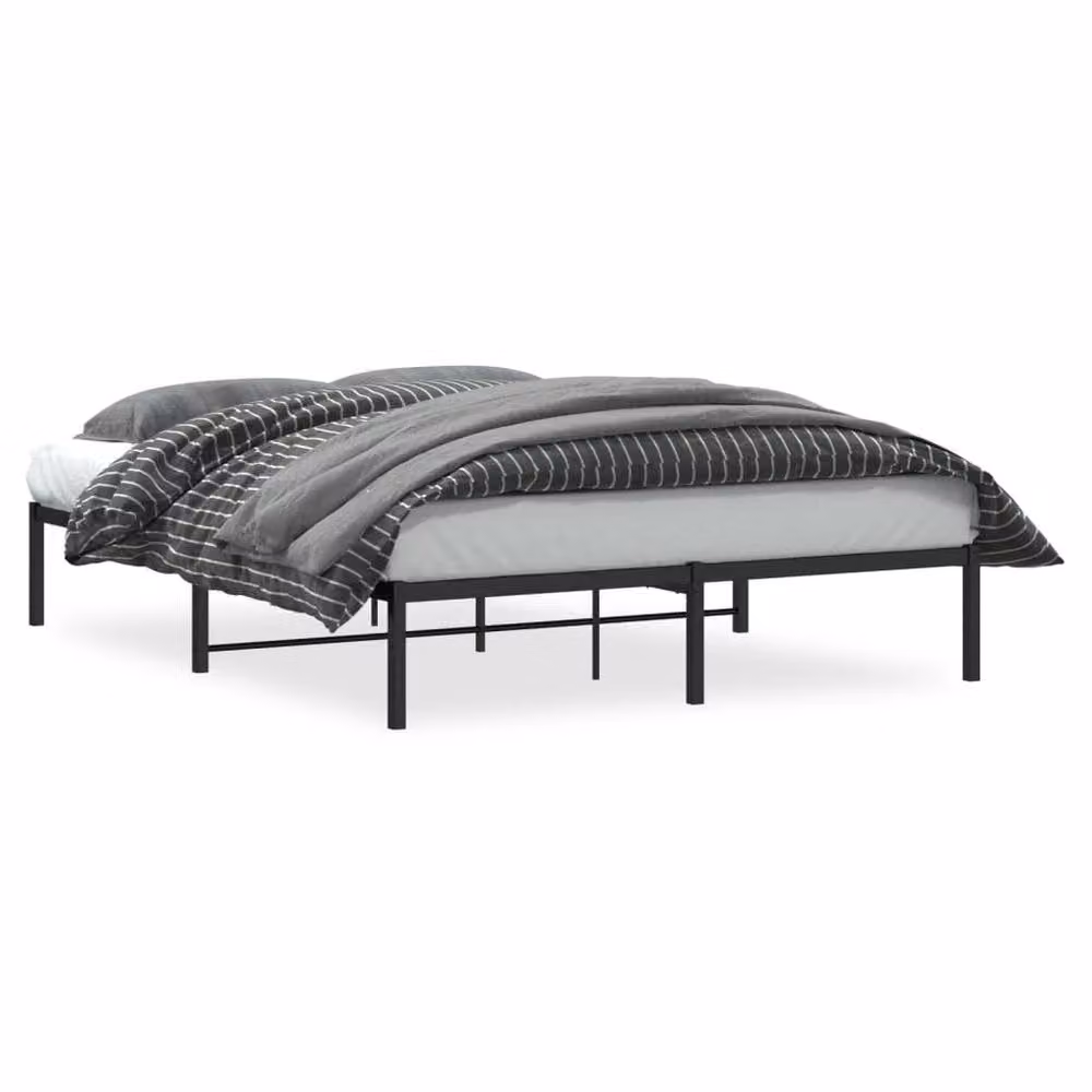 Berkfield Home Metal Bed Frame with Drawers, Black, W: 160 cm, D: 200 cm, H: 207 cm – 2