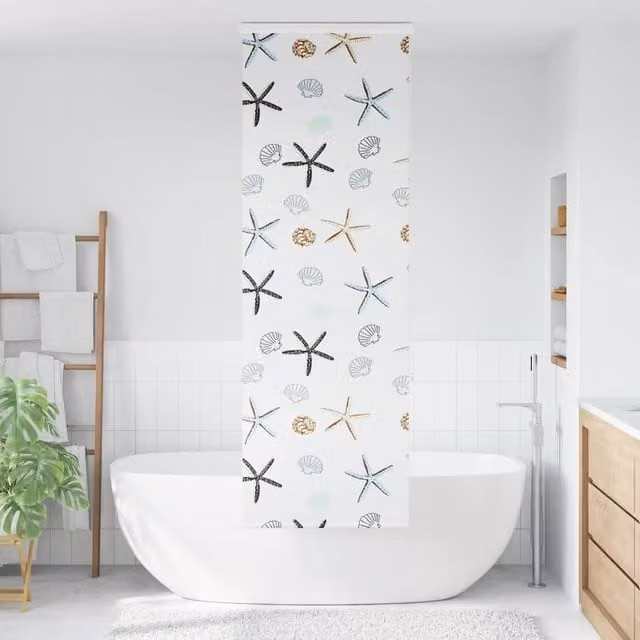 Berkfield Home Shower Roller Blind with Cassette, White, Fabric Width: 56 cm, W/H: 60 x 240 cm