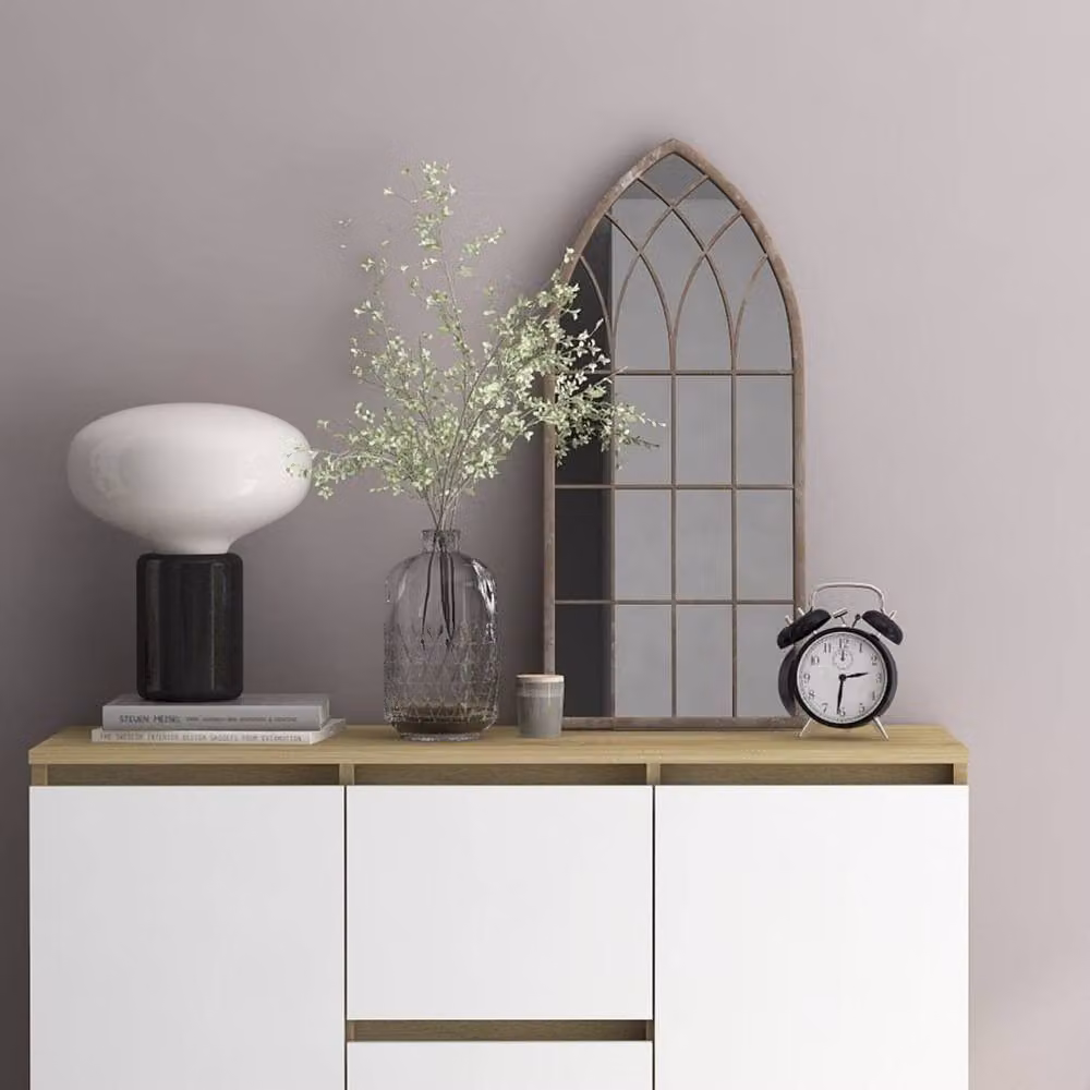 Berkfield Home Sand Rectangular Mirror in Beige and Cream, W/H: 70 x 30 cm – 2