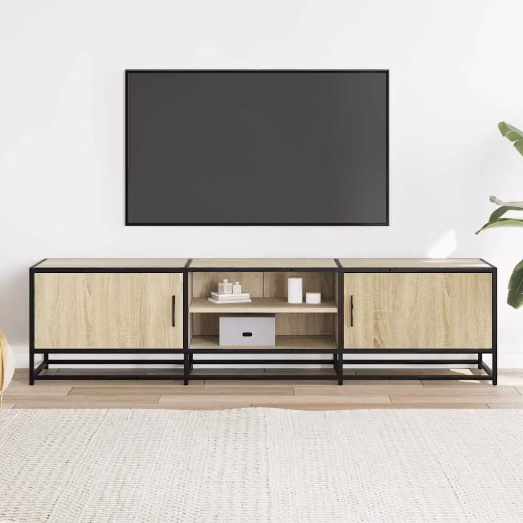 Berkfield Home Sonoma Oak TV Cabinet in Brown, W/D/H: 160 x 41 x 41 cm – 3