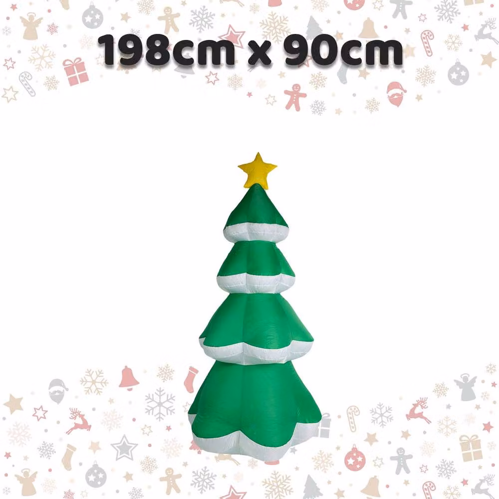 VFM e-Store Inflatable Green Christmas Tree Decoration, H 198 cm x W 90 cm – 2