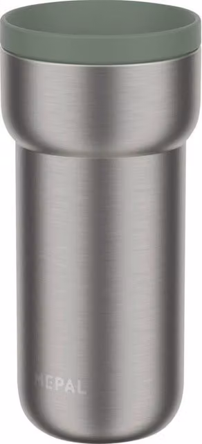 Mepal Ellipse Insulated Double Walled Mug, Green and Silver, 375 ml – 1