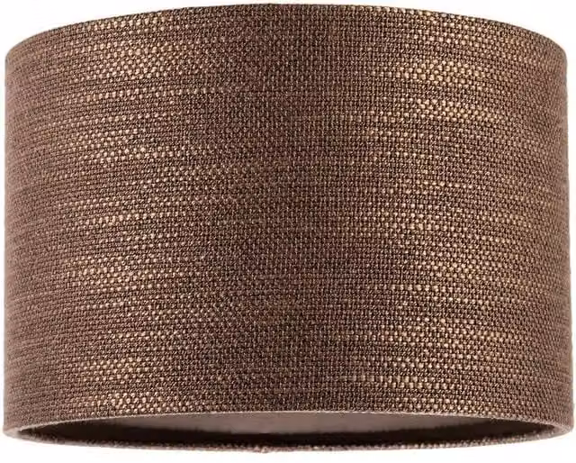 Happy Homewares Designer Bobbled and Textured Linen Lamp Shade in Chocolate Brown, Diameter: 30 cm – 1