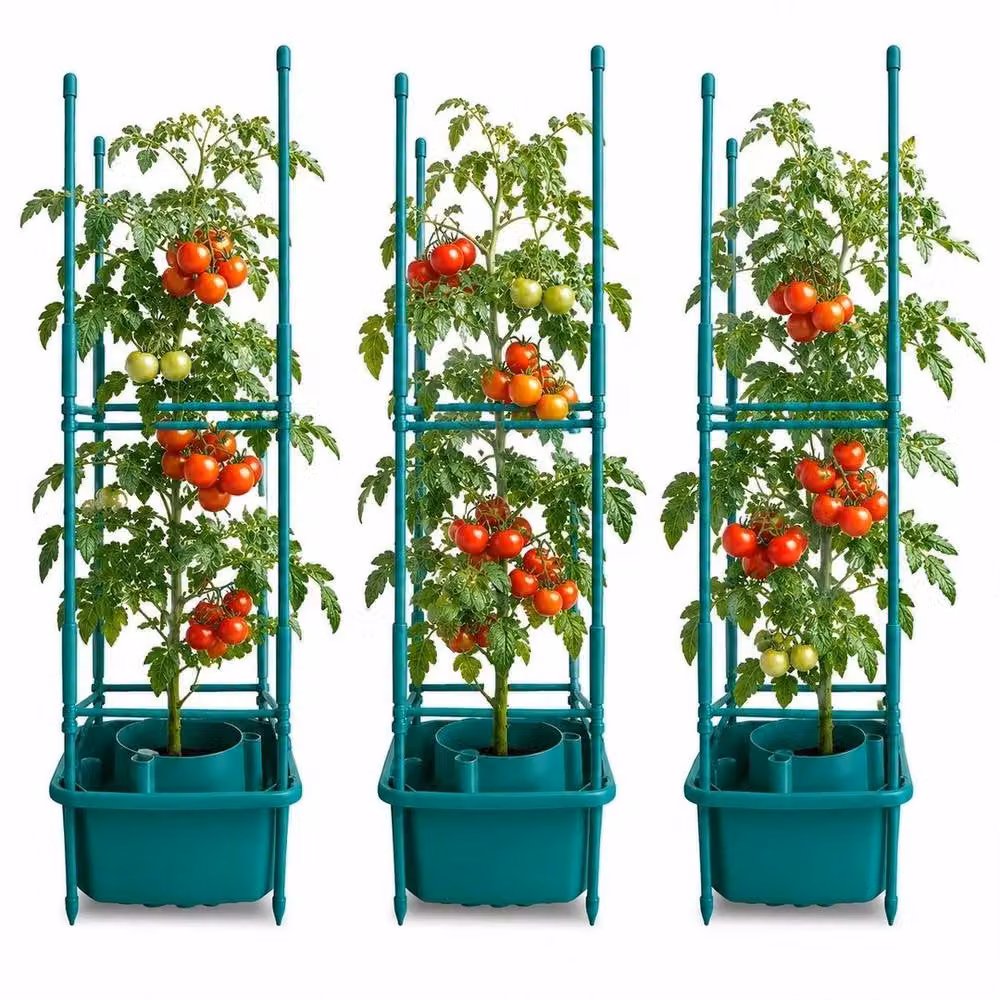 Spetlek 6-Pack Green Tomato Grow Bags with Support Trellis for Vegetable Gardens – 2