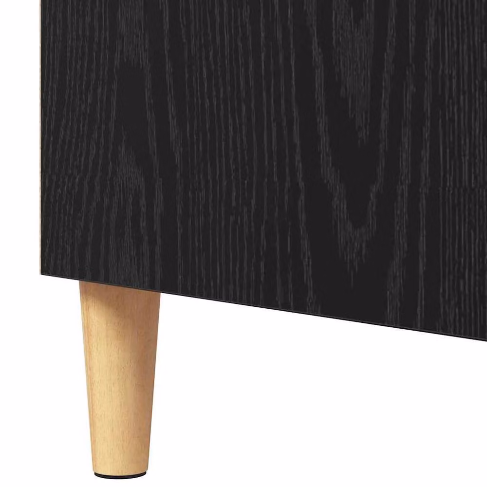 Berkfield Home Modern Sideboard with Shelf in Black Oak, W/D/H: 57 x 35 x 90 cm – 5