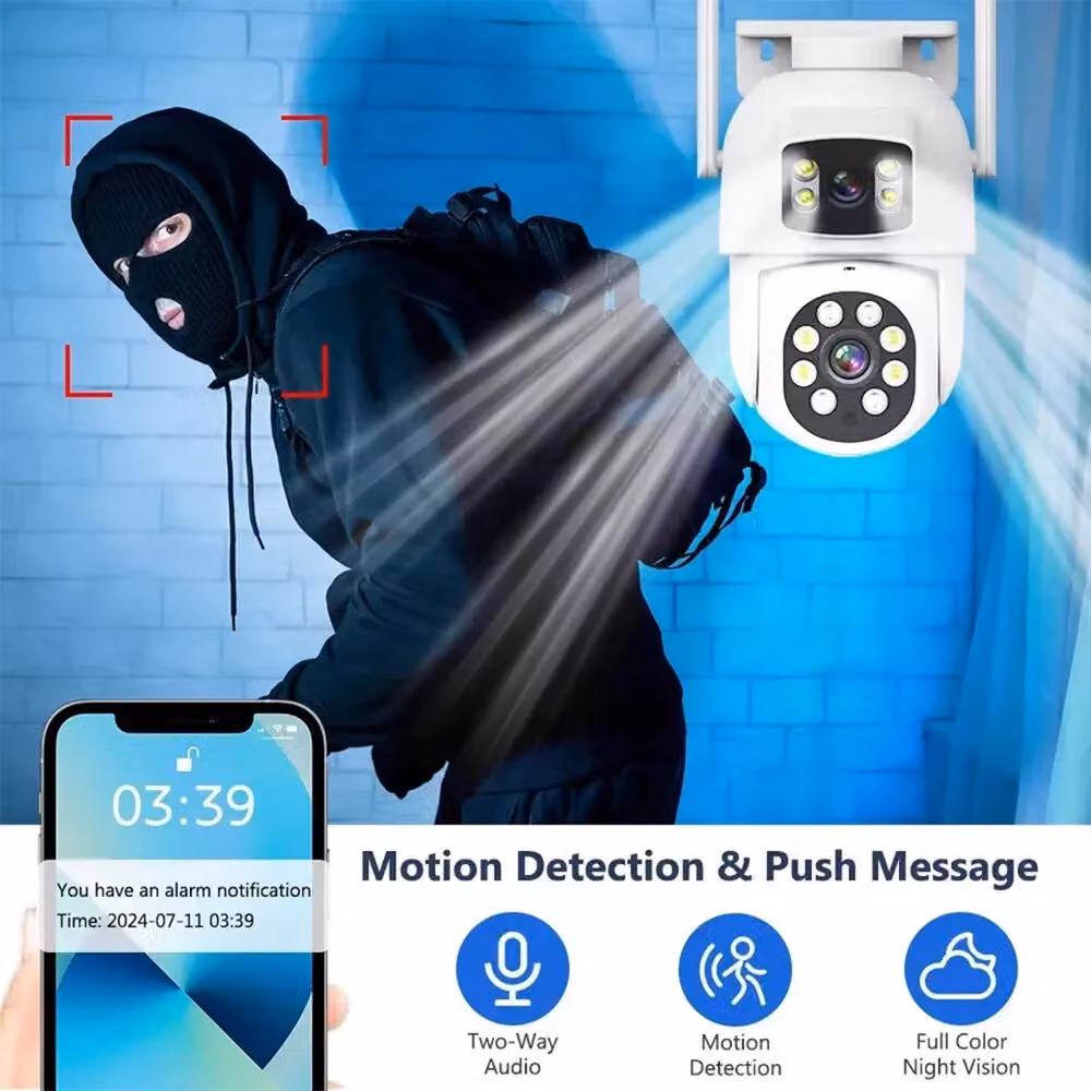 Hinsinc 8MP 4K Wireless IP Outdoor PTZ Smart Home Security CCTV Camera, White – 7