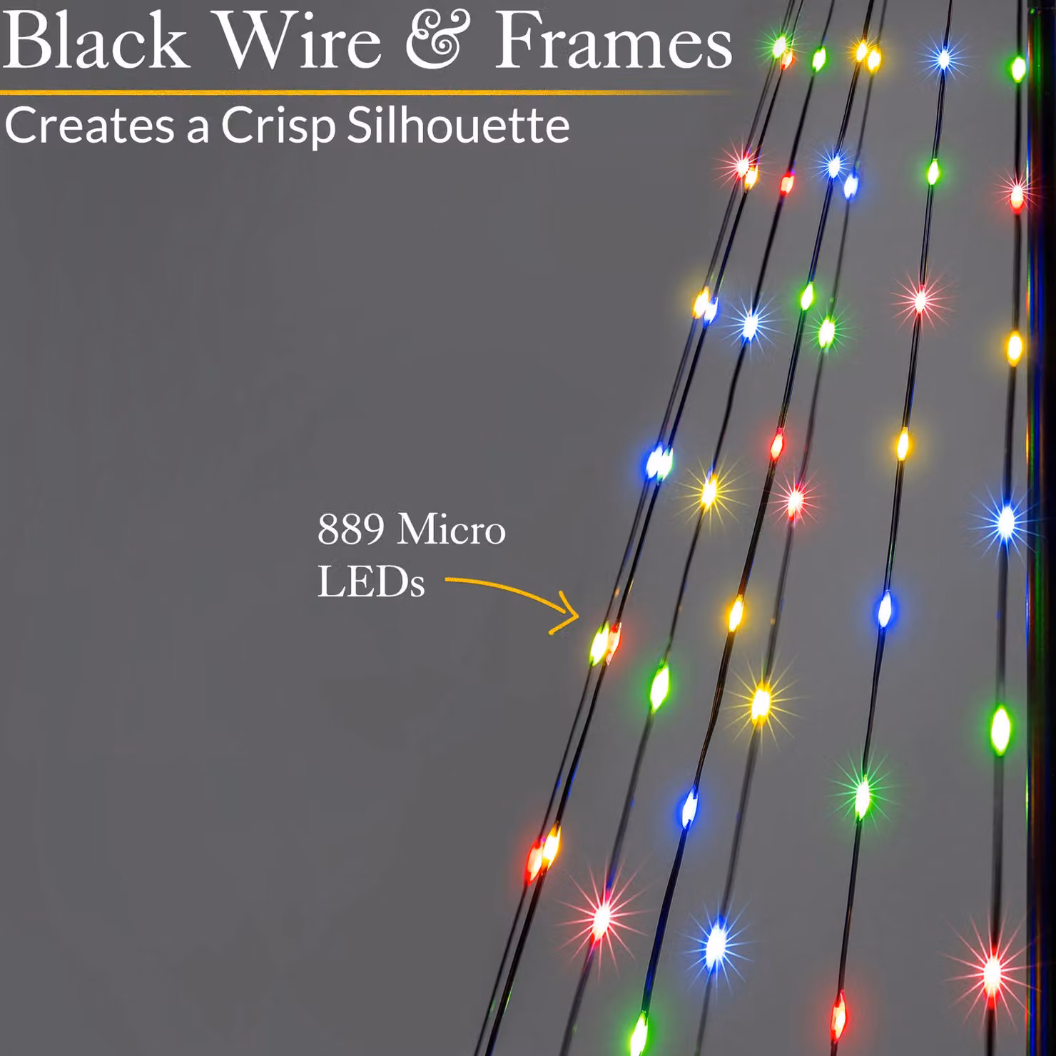 Christow Maypole Flashing LED Outdoor Christmas Tree Decoration in White, Multicolour or Black – 2