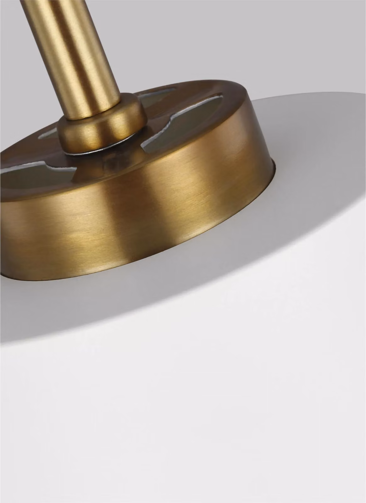 Netlighting Carter 1 Light Pendant Style A in Matt White and Brass with E27 Socket – 2