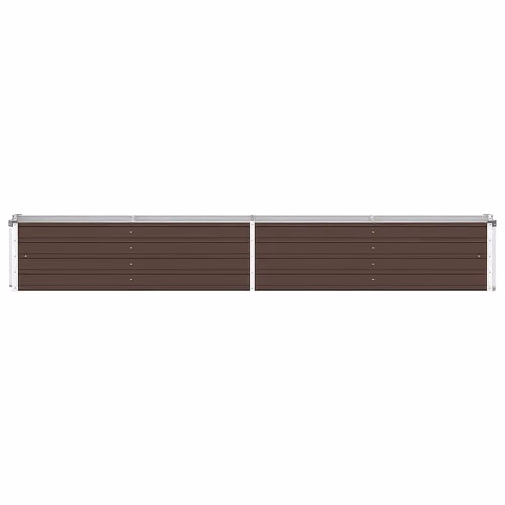 Berkfield Home Garden Galvanised Steel Raised Bed in Brown, W/D/H: 320 x 40 x 45 cm – 3