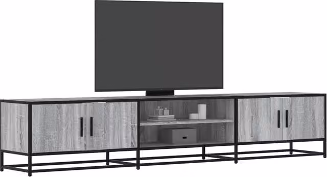 Berkfield Home Grey Sonoma TV Cabinet in Engineered Wood W/D/H: 210 x 35 x 41 cm