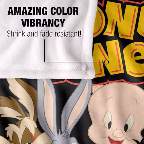LOGOVISION Looney Tunes Group Super Soft Silky Touch Fleece Throw Blanket, Multicolour, W: 127.0 cm, H: 152.4 cm – 3