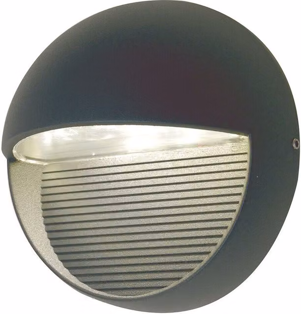 Loops LED Outdoor IP54 Wall Sconce in Grey Aluminium with 6W Bulb Included