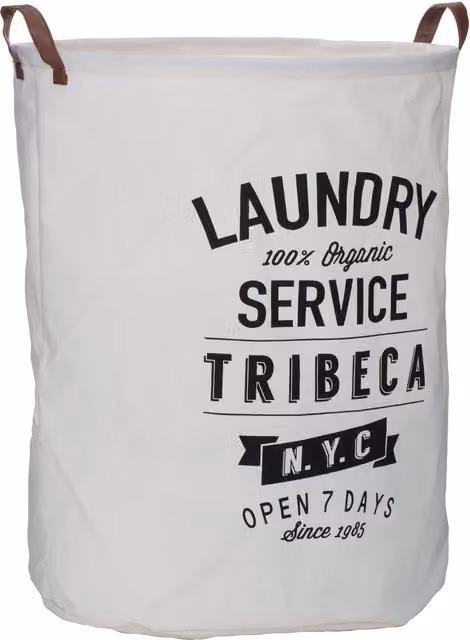 Orsina Tribeca Cotton Fabric Laundry Bag with Handles in White or Black