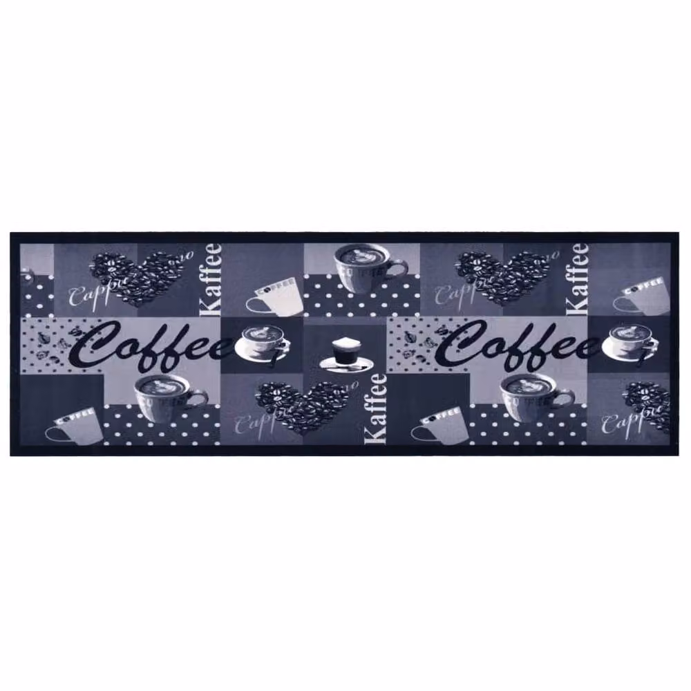 Berkfield Home Washable Non-Slip Kitchen Carpet, Blue, W: 45 cm, L: 150 cm – 2
