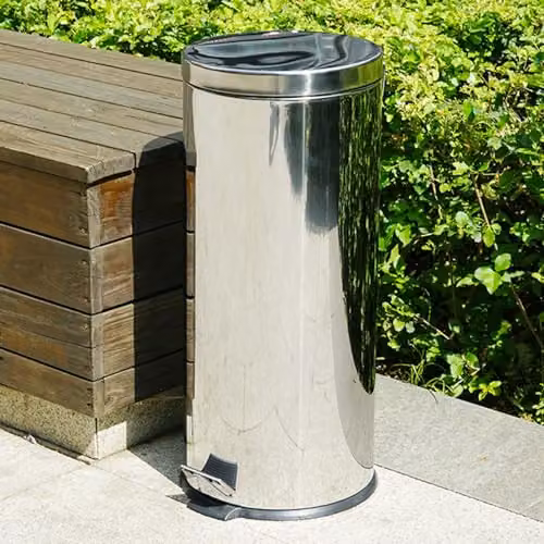 Gr8 Home 30 Litre Stainless Steel Foot Pedal Bin with Soft Close Lid and Removable Inner Bucket in Silver – 5