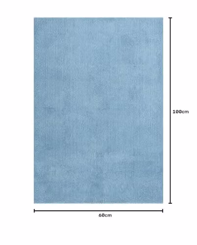 Desire Rugs Comfy Washable Plain Blue Living Room Area Rug, W: 60 cm, L: 100 cm – 2
