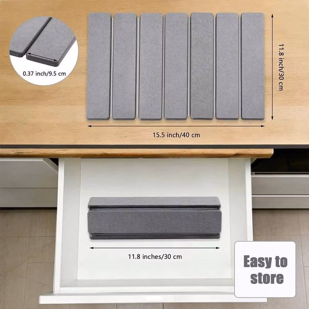 FLAVORA Grey Foldable Diatomaceous Earth Drying Mat, W: 40 cm, D: 30 cm – 2