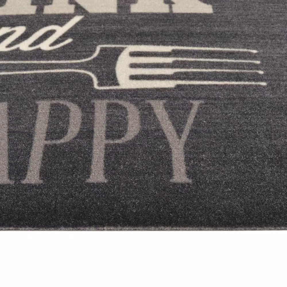 Berkfield Home Washable Non-Slip Velvet Kitchen Rug, Black, W: 60 cm, L: 300 cm – 3