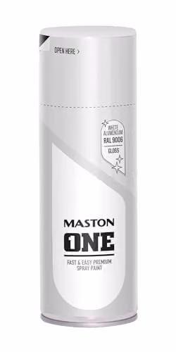 Maston Spray Paint ONE Gloss White Aluminium RAL9006 400ml