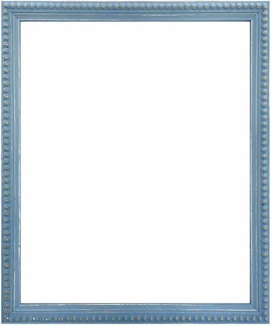 Crown Blue Bobbin Wooden Rectangular Picture Frame