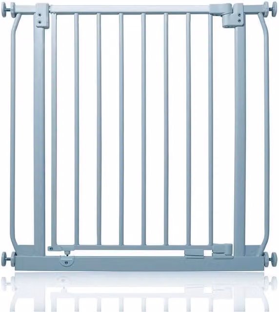 Safetots Elite Pressure Baby Gate, Extendable Swing Door, Grey, Width: 65.5 cm - 74.5 cm