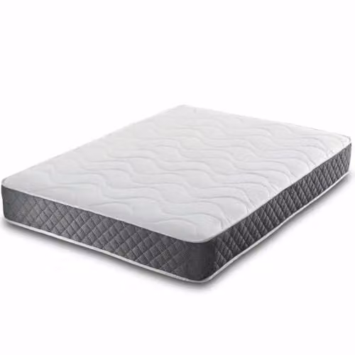 Direct Furniture Suppliers White Hybrid Spring and Memory Foam Kingsize Mattress, W/D/H: 180 x 200 x 20 cm