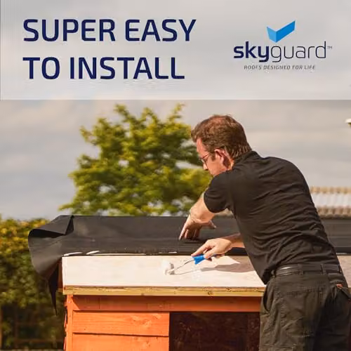 SkyGuard EPDM Rubber Shed Roof Kit, Black – 4