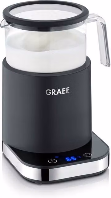 Graef MS902UKI Glass Milk Frother with Touch Display and 6 Programs, Black