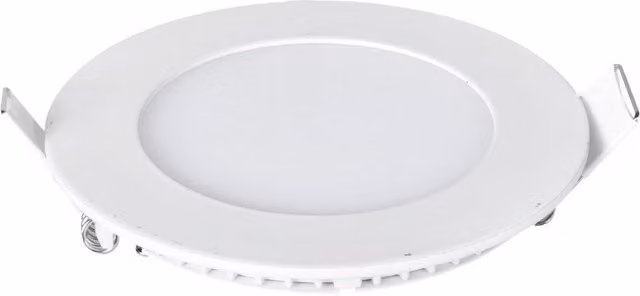 ENER-J 3W Recessed Round LED Mini Panel in White, 3000K Warm White, 85mm Diameter (70mm Hole Size)