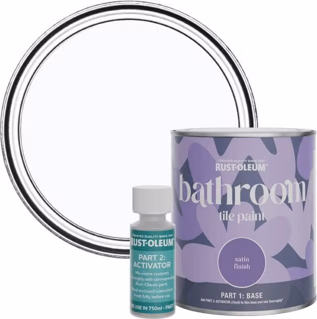 Rust-Oleum Bathroom Tile Paint in Satin Finish, Blue, 0.75 l