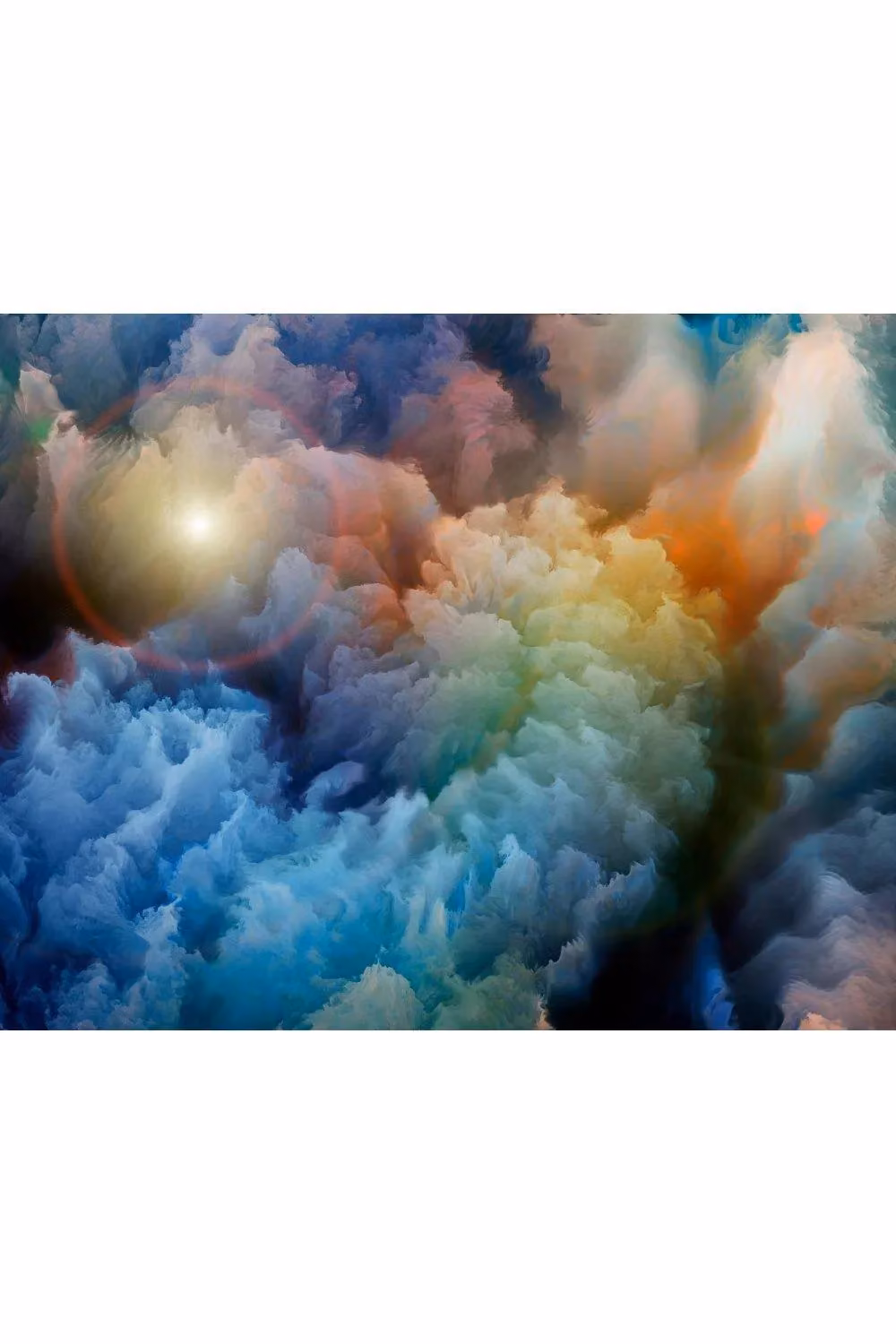 Origin Murals Moody Clouds Abstract Wall Mural, Multicolour, W: 300 cm, H: 240 cm – 2